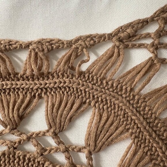 Boho Chic Crochet & Floral Knit Top With Raglan Sleeves Size Small - Picture 14 of 16